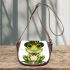 St patrick's day cute cartoon frog wearing leprechaun hat saddle bag