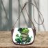 St patrick's day cute frog cartoon saddle bag