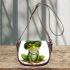 St patrick's day cute frog wearing hat saddle bag