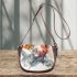 Subtle Elegance Simple Floral Patterns Saddle Bag