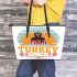 Talk turkey to me Leather Tote Bag