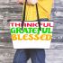 thankful grateful blessed papa Leather Tote Bag