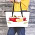 Thanksgiving Creates Abundance Leather Tote Bag