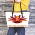 Thanksgiving man Not a good day to be my pants Leather Tote Bag