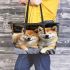 The Alluring Shiba Inu Pals Leather Tote Bag