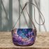 The purple butterflies dance gracefully in the sky saddle bag