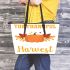 The Thankful Receiver Bears A Plentiful Harvest Leather Tote Bag