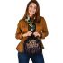 Tiger smile with dream catcher shoulder handbag