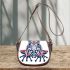 Tribal frog motif saddle bag