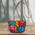 Vibrant Colorful Rose Garden Saddle Bag