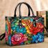 Vibrant Colorful Rose Garden Small Handbag