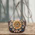 Vibrant Floral Kaleidoscope Saddle Bag