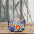 Vibrant Flower Bouquet in Vase Saddle Bag