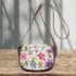 Vibrant Mixed Bouquet Saddle Bag