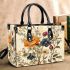 Vintage Book Floral Display Small Handbag