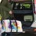 Watercolor horse in rainbow colors 3d travel bag