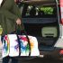 Watercolor horse in rainbow colors 3d travel bag