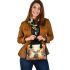 Watercolor illustration of the majestic deer shoulder handbag