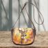 Watercolor illustration of the majestic deer saddle bag