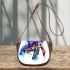 Watercolor sea turtle saddle bag