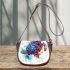 Watercolor sea turtle saddle bag