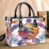 Watercolor sea turtle with a colorful mandala pattern small handbag