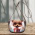 Whimsical adventure of the dog in the striped bucket Saddle Bags for Women: Perfect Gift for Girlfriend, Wife, Daughter