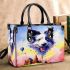 Whimsical heeler in flight Chic Stylish Small Handbag & Women Totes: Perfect Gift for Girlfriend | Crossbody, Purse, Handbag