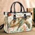 Whimsical watercolor turtle with floral patterns small handbag
