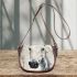 White horse painting saddle bag