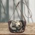 white tiger smile with dream catcher Saddle Bag