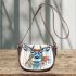 Whitetailed buck watercolor painting saddle bag
