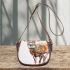 Whitetailed buck watercolor painting saddle bag