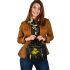 Yellow grinchy smile and dream catcher shoulder handbag