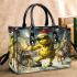 Yellow grinchy with black sunglass and dancing santaclaus small handbag