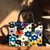 Flowers colors like white and black Small Handbag, Totes, Crossbody, Purse: Bag Gift Idea for Girlfriend, Sitter, Birthday, Women ,Daughter, Mama, Ladies