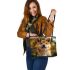 A Shiba Inu Story 3 Leather Tote Bag