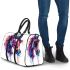 Abstract colorful horse head 3d travel bag