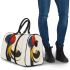 Abstract composition of two spheres 3d travel bag
