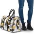 Abstract gold black and white with geometric shapes 3d travel bag