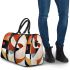 Abstract modern painting with geometric shapes and lines 3d travel bag