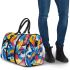 Abstract painting in the style of kandinsky with bright colors 3d travel bag