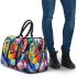 Abstract painting in the style of kandinsky with bright colors 3d travel bag