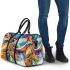 Abstract painting of colorful shapes and circles 3d travel bag