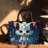 Adorable Kitten in Snowy Forest Small Handbag