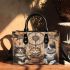 Alaska dogs and cats drink coffee with dream catcher small handbag