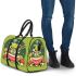 An adorable green frog eating ramen noodles 3d travel bag