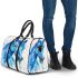 Beautiful blue horse painted in watercolor 3d travel bag