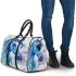 Beautiful blue horse painted in watercolor 3d travel bag