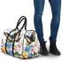 Beautiful butterfly surrounded by flowers 3d travel bag